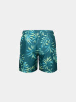 Men’s Green Tropical Print Beach Shorts