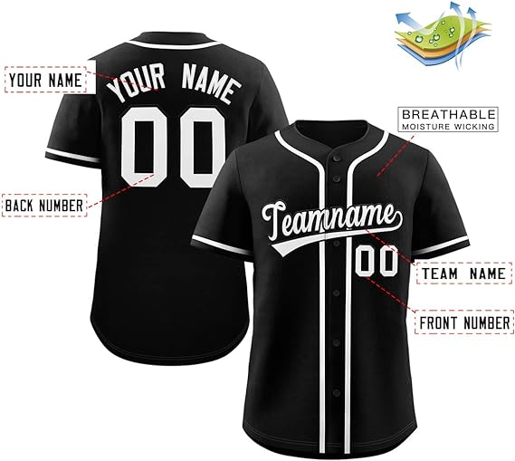Sports Uniform Baseball Jersey for Men Women Boys – Custom Stitched & Personalized