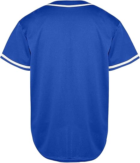 Mens Baseball Jersey Button Down Blank Solid Color Short Sleeve Shirts Hipster Hip Hop Active Team Sports Uniforms