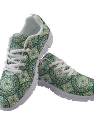 Ornate Floral With Vintage Mandala Elements Running Shoes Sport Sneakers
