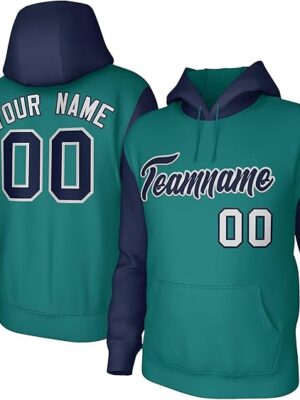 Custom Hoodie for Men Kids Fleece Pullover Sweatshirt Personalized Stitched Text Number Logo