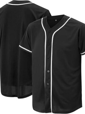 Baseball Jersey for Men and Women, Baseball Shirts for Custom Button up Shirt,Hipster Hip Hop Sports Uniforms