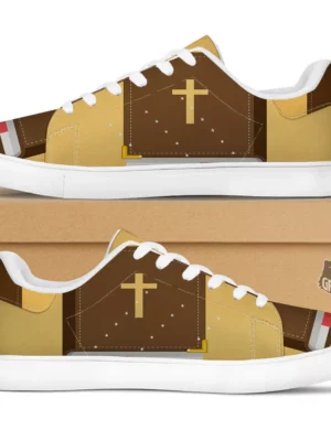 Holy Bible Christian Print White Low Top Sneakers