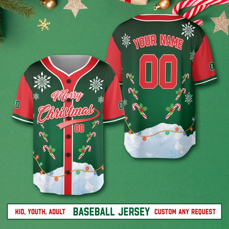 Customized christmas Baseball Jersey, baseball jersey, Personalized baseball jersey, pastel Jersey, baseball uniform, customized jersey